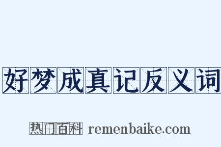 好梦成真记反义词是什么意思的图片